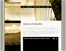 Tablet Screenshot of blackfireinvestors.com
